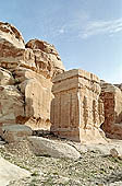 Petra - massive Djin blocks at the entrance of the site 